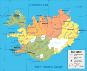 Iceland Map and Satellite Image